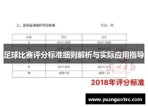 足球比赛评分标准细则解析与实际应用指导